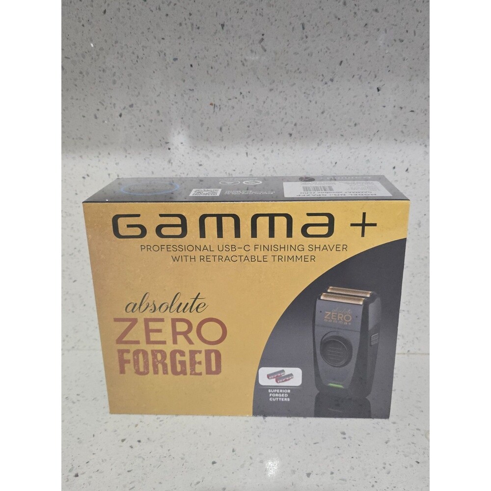 GAMMA+ Absolute Zero Forged Men's Cordless Gold Foil Finishing Shaver SEALED NEW